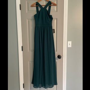 Lulus Air of Romance Forest Green Maxi Dress